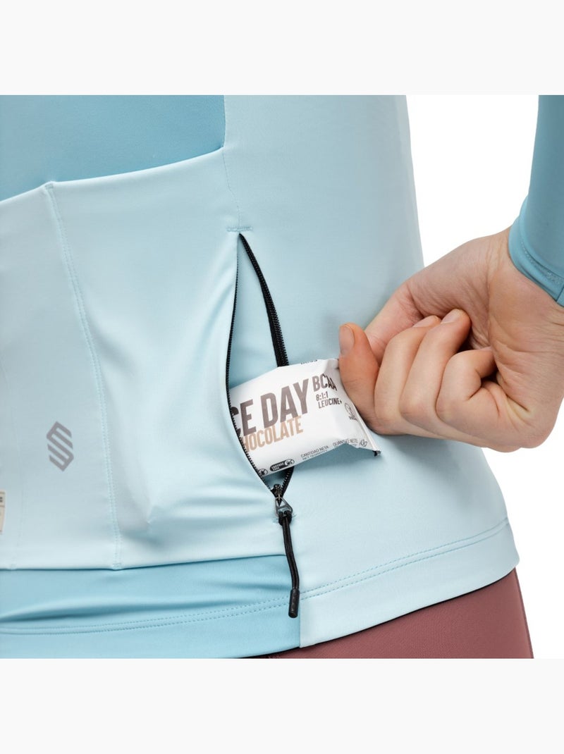 Maillot cyclisme gravel manches longues femme cyclisme femme gm3-w bordala Bleu - Kiabi