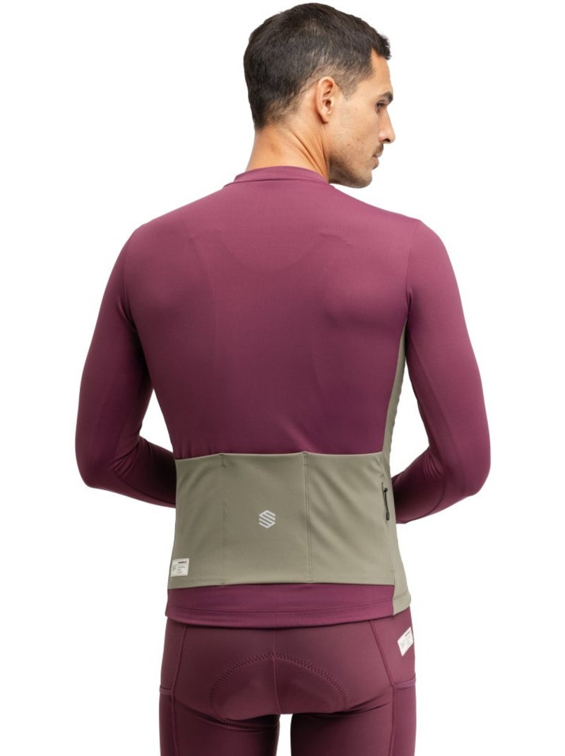 Maillot cyclisme gravel manches longues homme cyclisme homme gm3 unbound Rouge - Kiabi