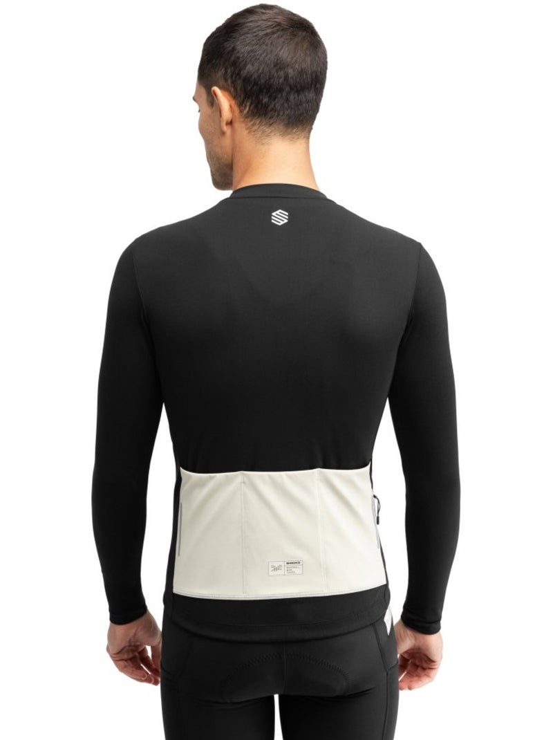 Maillot cyclisme gravel manches longues homme cyclisme homme gm6 rideout Noir - Kiabi