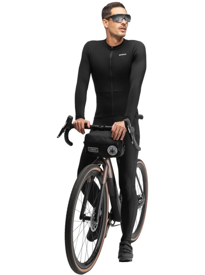 Maillot cyclisme gravel manches longues homme cyclisme homme gm6 rideout Noir - Kiabi