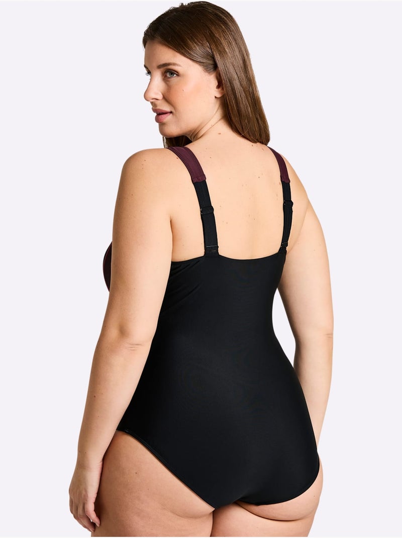 Maillot De Bain - Sheego - Bonnet D Noir Rouge - Kiabi