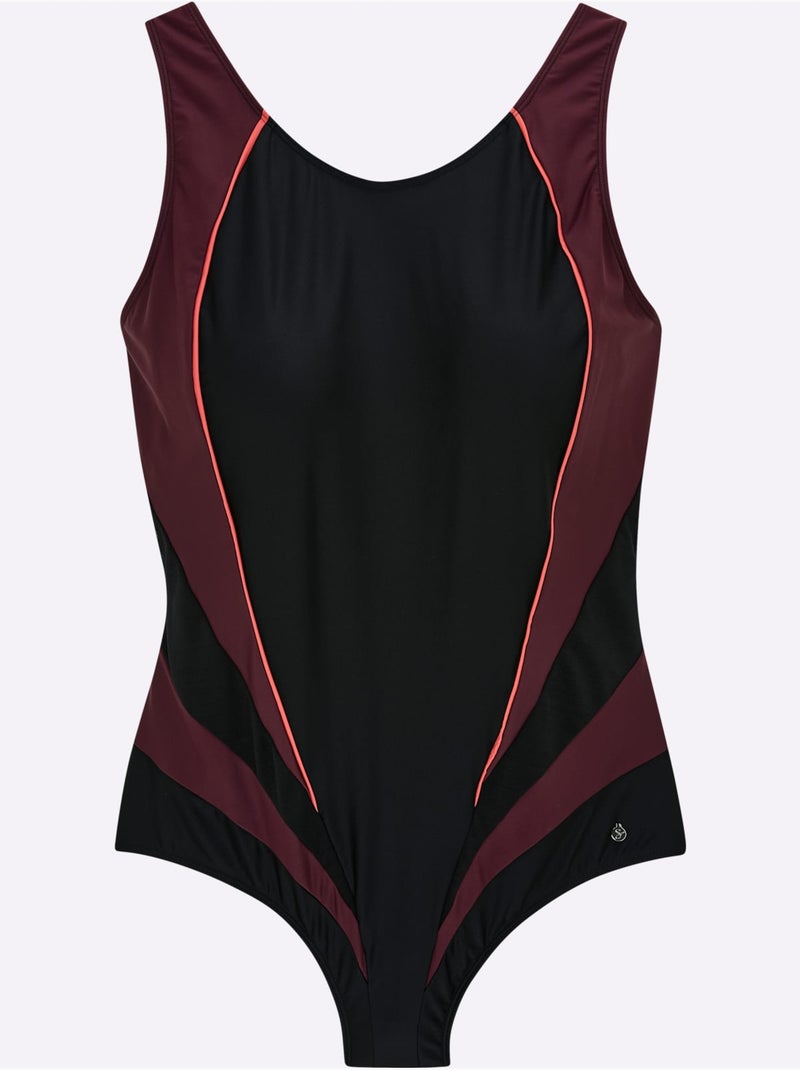 Maillot De Bain - Sheego - Bonnet F Noir Rouge - Kiabi