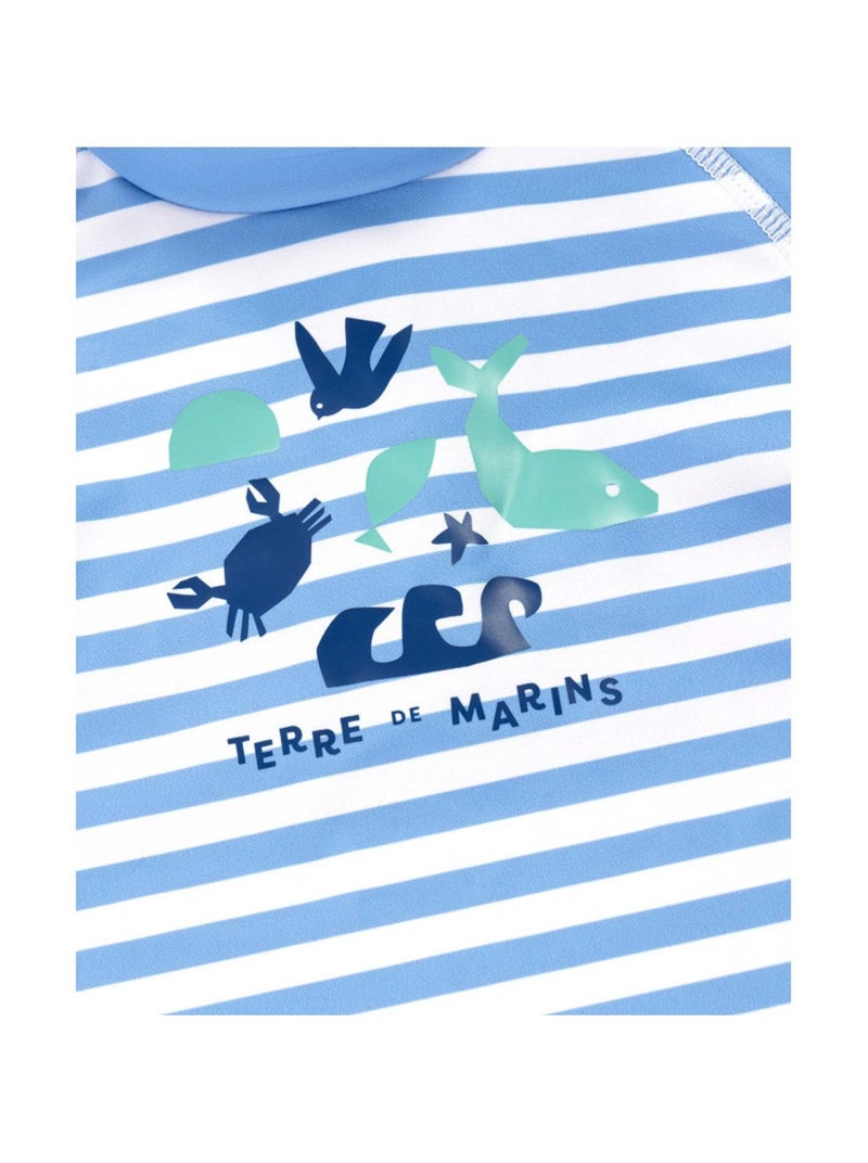 Maillot de bain - Terre de Marins Blanc Bleu - Kiabi