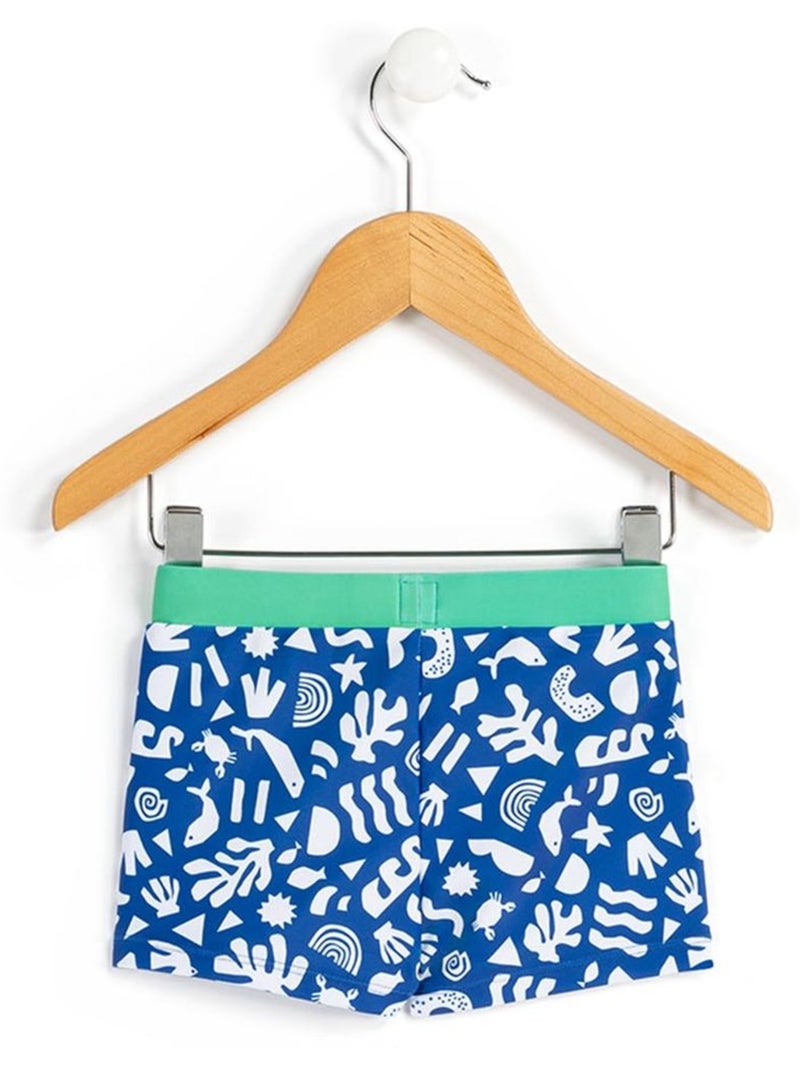 Maillot de bain - Terre de Marins Blanc Bleu - Kiabi