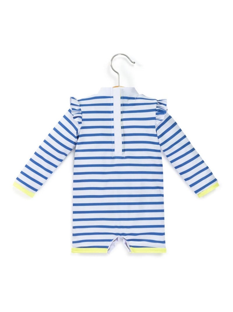 Maillot de bain - Terre de Marins Blanc Bleu - Kiabi