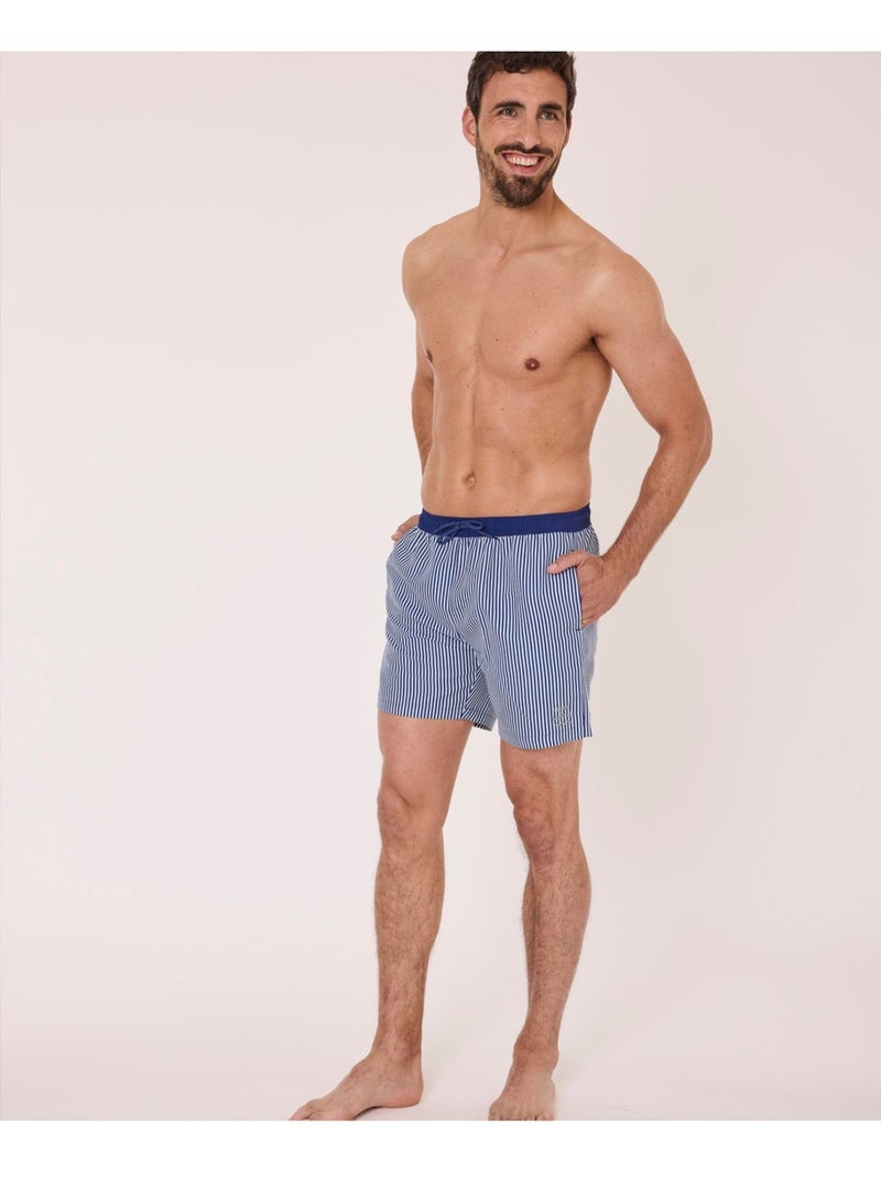 Maillot de bain - Terre de Marins Bleu Blanc - Kiabi