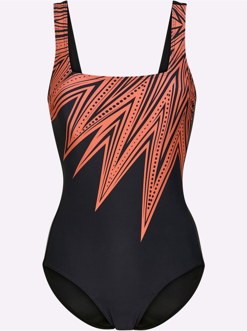 Maillot De Bain - Witt - Bonnet B Noir Orange - Kiabi