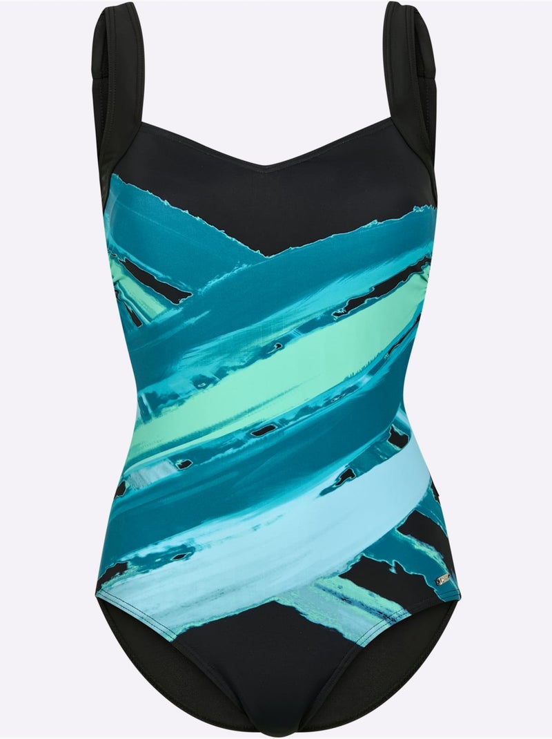 Maillot De Bain - Witt - Bonnet B Noir Vert - Kiabi