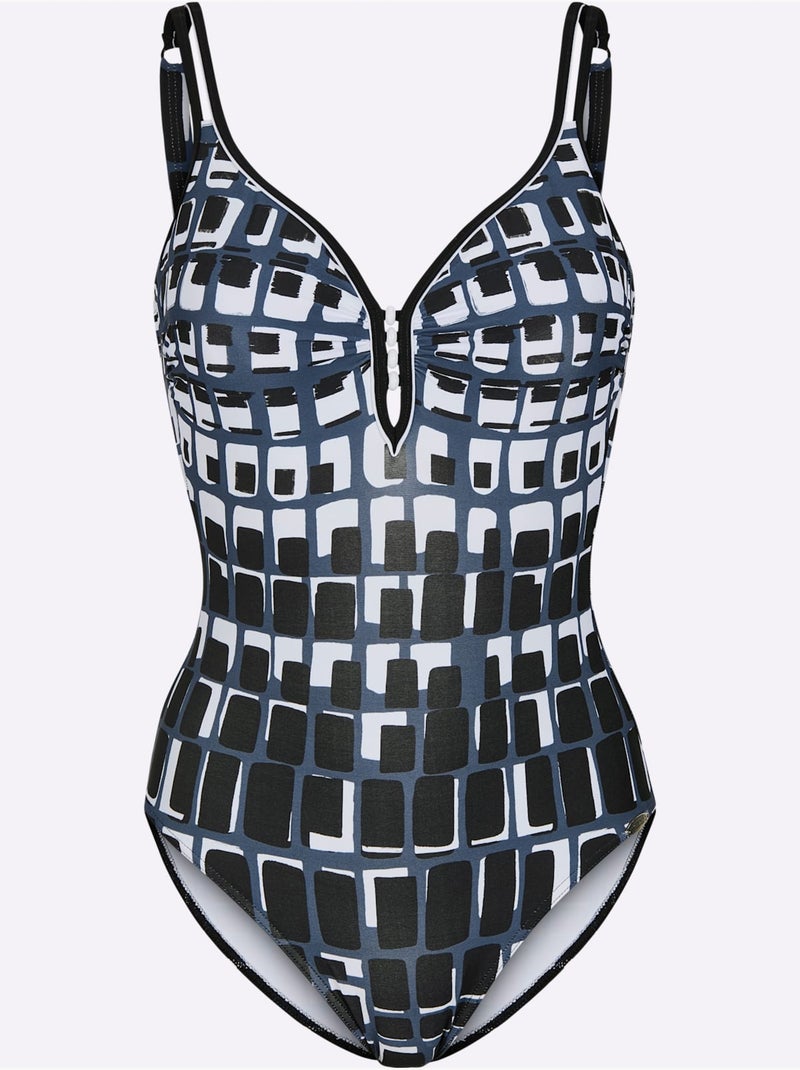 Maillot De Bain - Witt - Bonnet C Noir Blanc - Kiabi