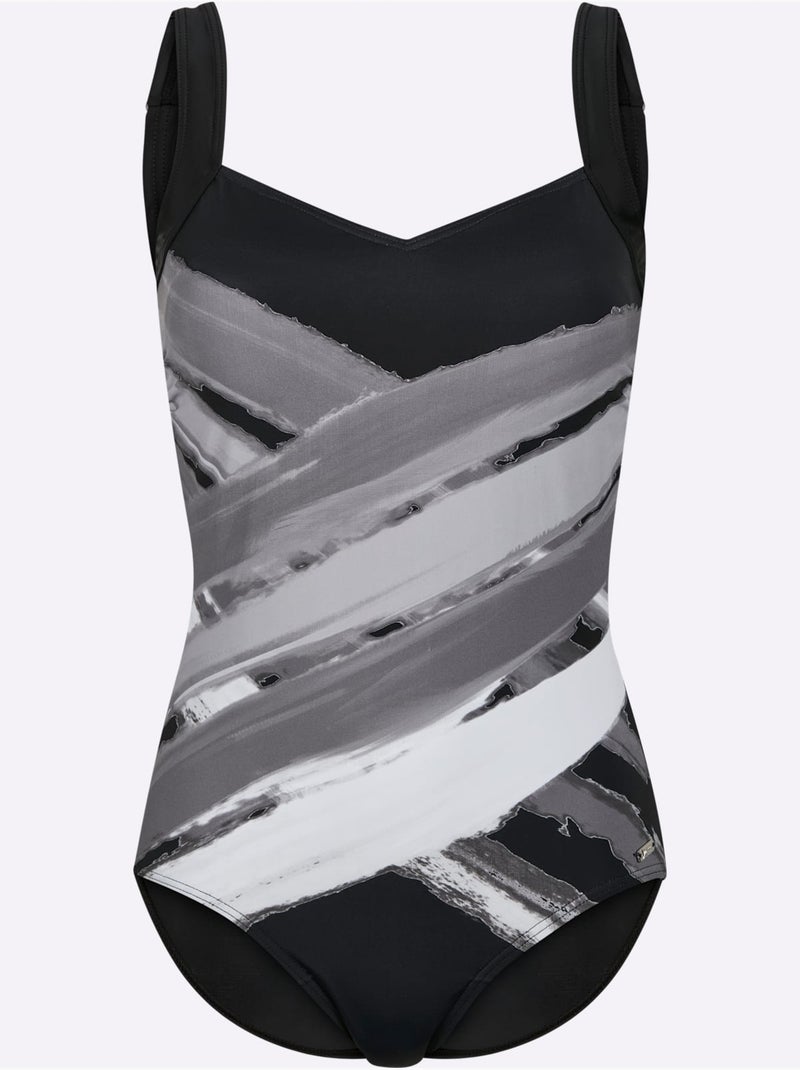 Maillot De Bain - Witt - Bonnet C Noir Gris - Kiabi