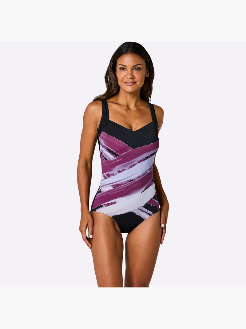 Maillot De Bain - Witt - Bonnet C Noir Violet - Kiabi