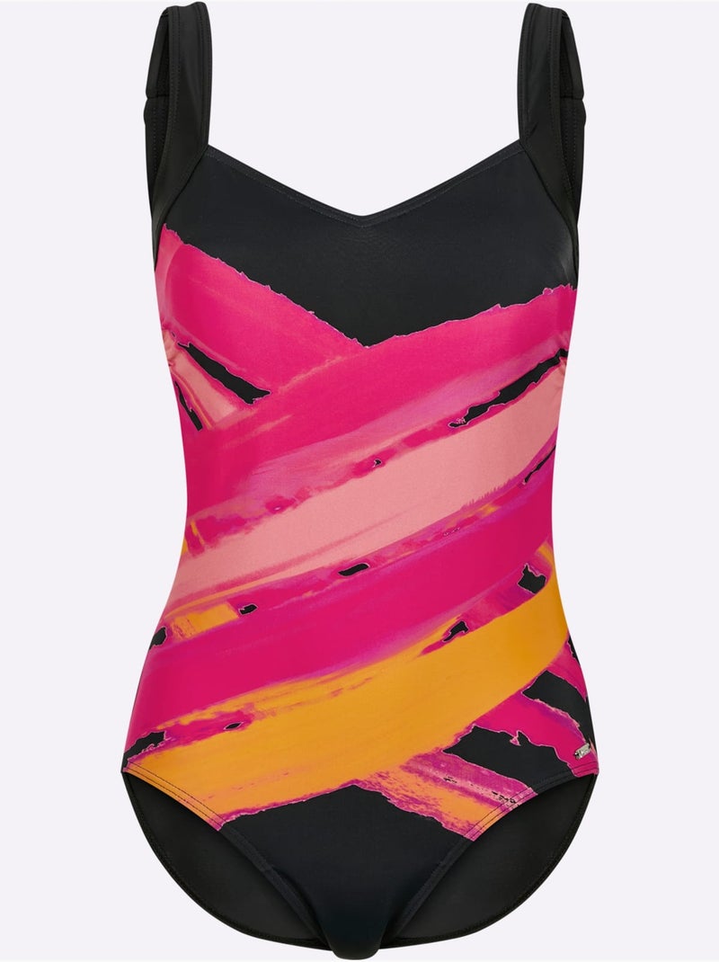 Maillot De Bain - Witt - Bonnet D Noir Orange - Kiabi