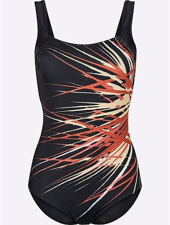 Maillot de bain avec bretelles larges à imprimé rayé et coques douces - Bonnet D - Witt