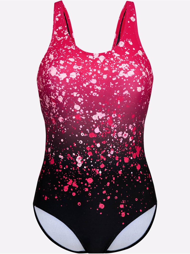 Maillot De Bain - Witt - Bonnet E Noir Rose - Kiabi