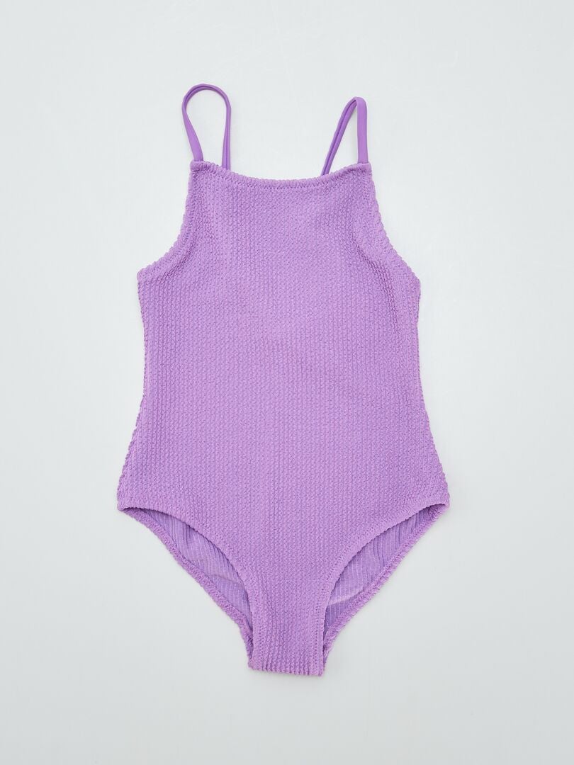 Maillot de bain 1 pièce - Taille ajustable Violet - Kiabi