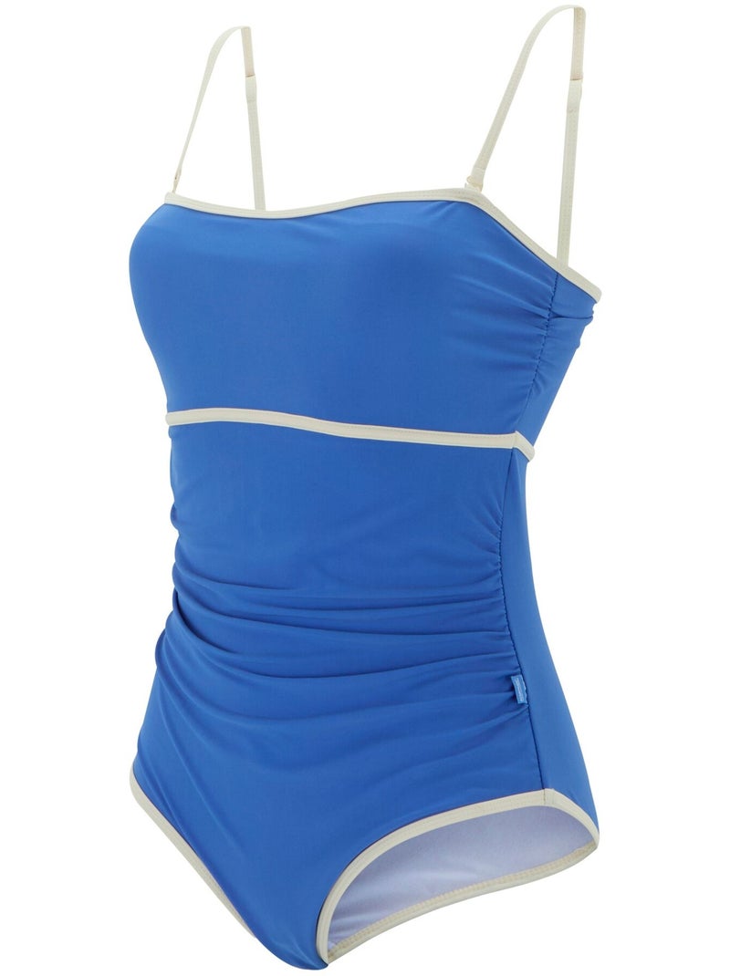 Maillot de bain 1 pièce à bretelles fines ajustables motif/style détail contrasté - regatta Bleu électrique - Kiabi