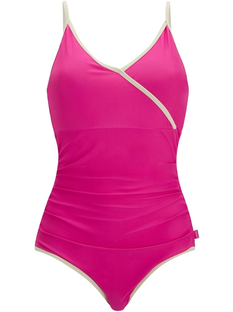 Maillot de bain 1 pièce à col v et bretelles ajustables kyra - regatta Rose - Kiabi