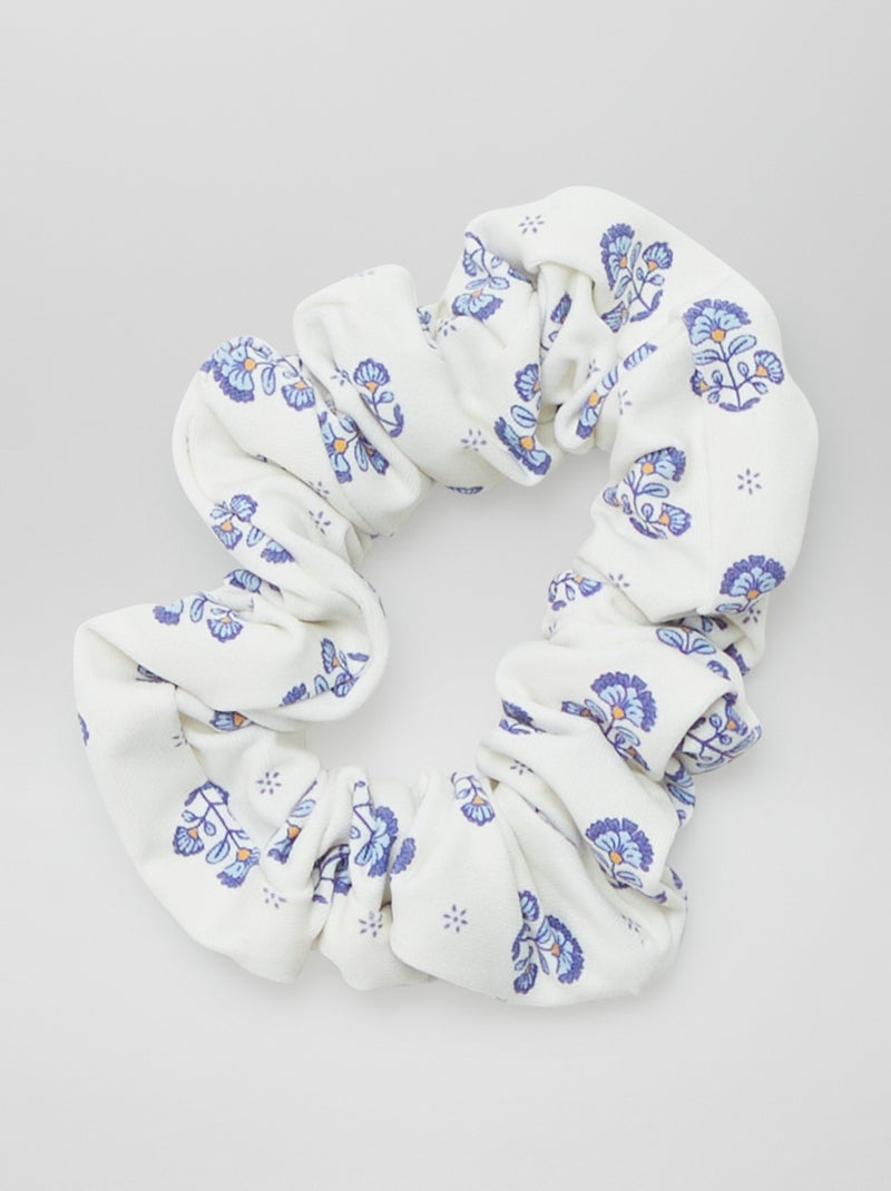 Maillot de bain 1 pièce à imprimé + chouchou - 2 pièces BLANC - Kiabi