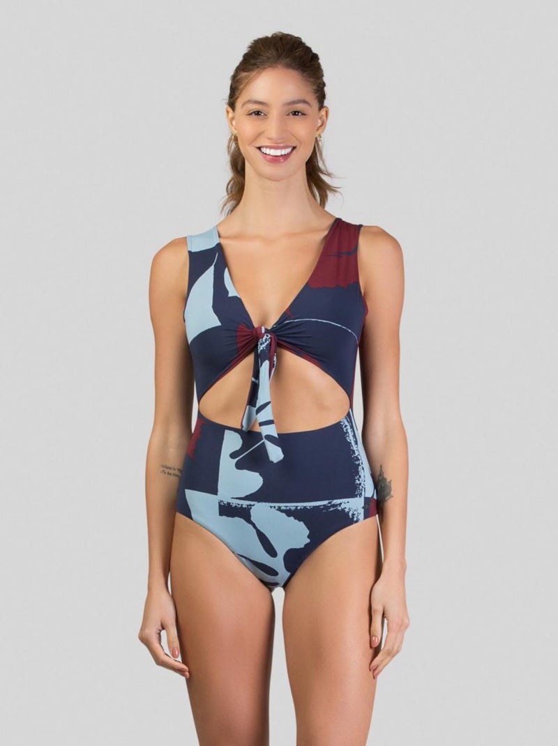 Maillot de bain 1 pièce Air Collection UV Line Bleu marine - Kiabi