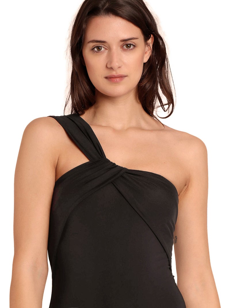 Maillot de bain 1 pièce asymétrique préformé Cruise Noir - Kiabi