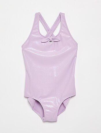 Maillot de bain 1 pièce avec matière brillante