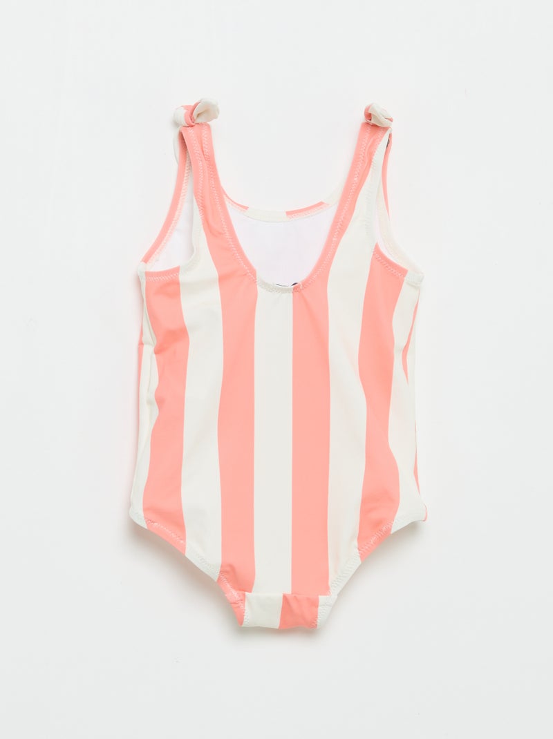Maillot de bain 1 pièce avec nœuds aux épaules Orange - Kiabi