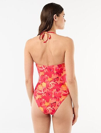 Maillot de bain 1 pièce bandeau effet plissé