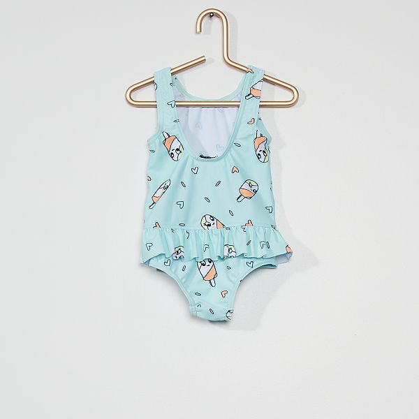 Maillot De Bain 1 Piece Bebe Fille Bleu Kiabi 10 00