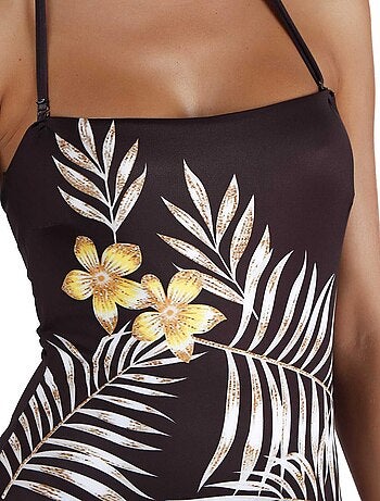 Maillot de bain 1 pièce bustier Ethnic Leaves