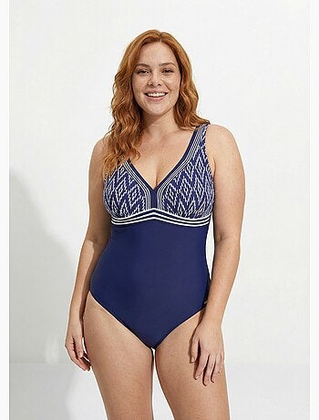 Maillot de bain 1 pièce chic chevrons - AFIBEL