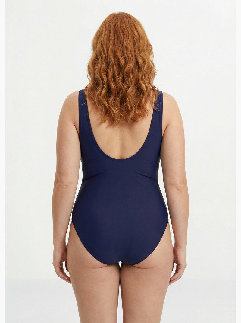 Maillot de bain 1 pièce chic chevrons - AFIBEL Bleu marine - Kiabi