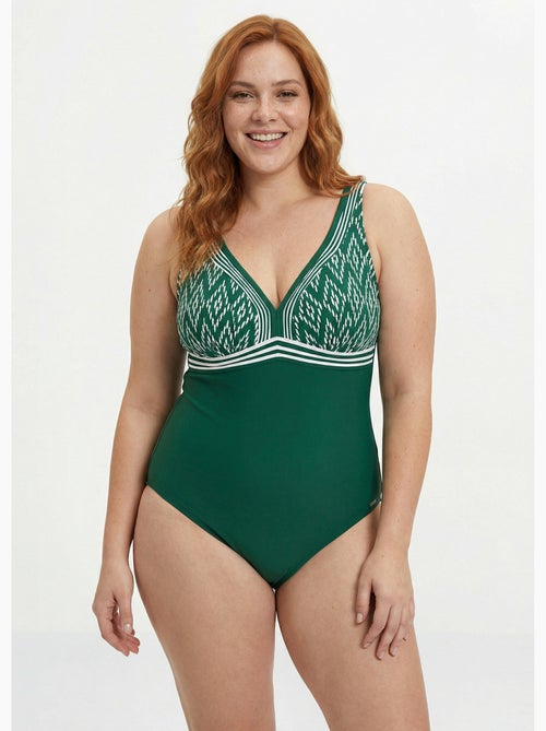 Maillot de bain 1 pièce chic chevrons - AFIBEL - Kiabi