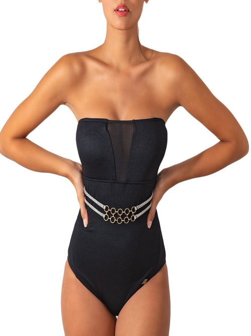 Maillot de bain 1 pièce coupe bustier Swag - Kiabi