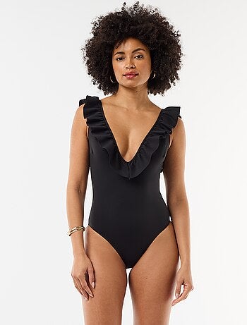 Maillot de bain 1 pièce décolleté plongeant