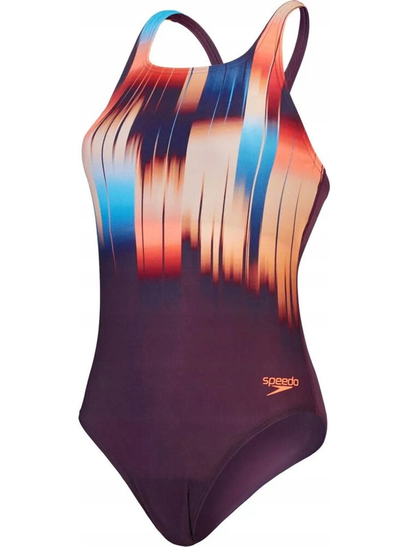 Maillot de bain 1 pièce digi placement medalist - speedo Violet - Kiabi