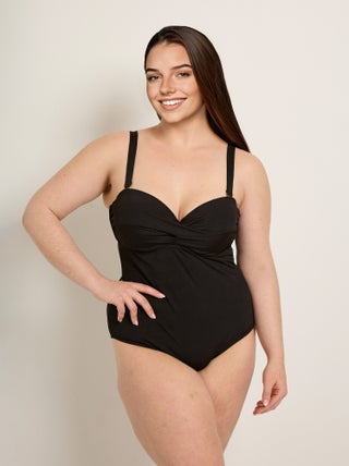 Maillot de bain 1 pièce drapé, détail dos