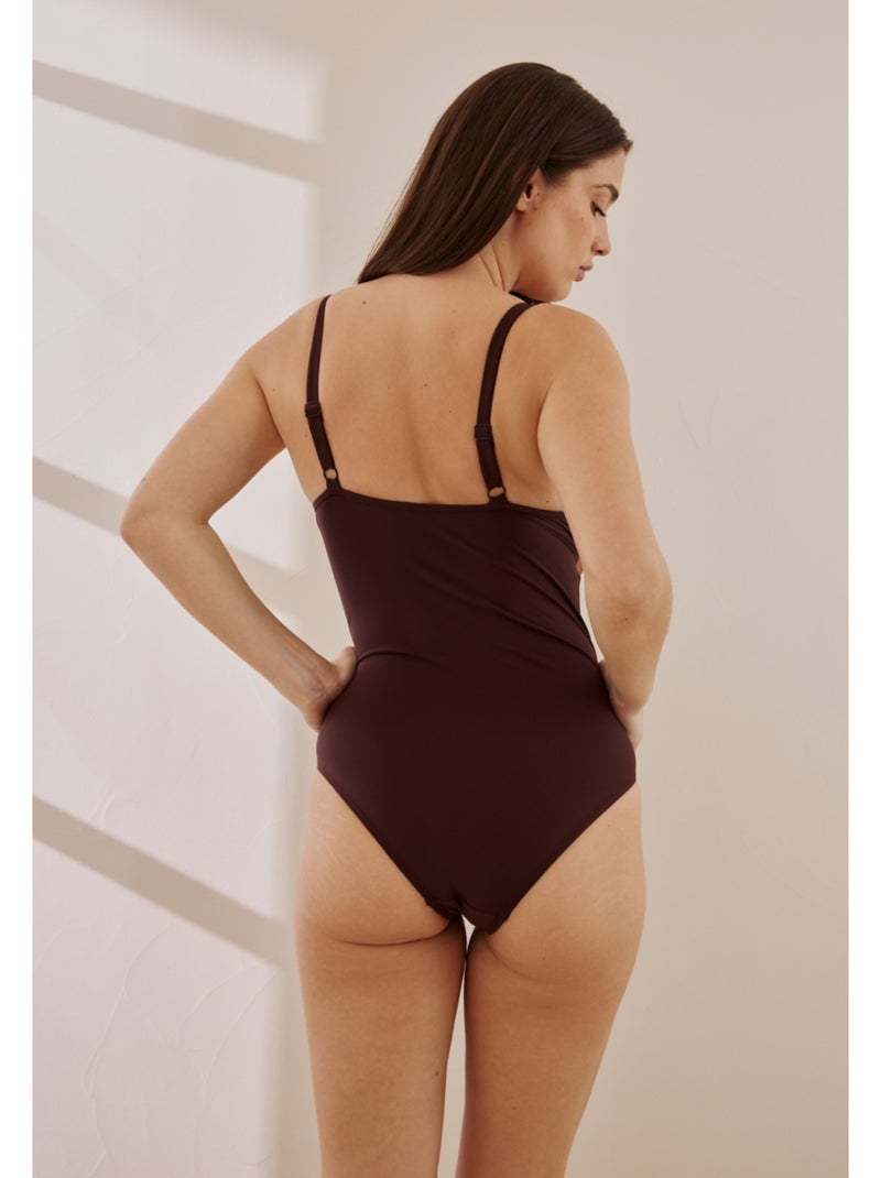 Maillot de bain 1 pièce Dune Marron - Kiabi