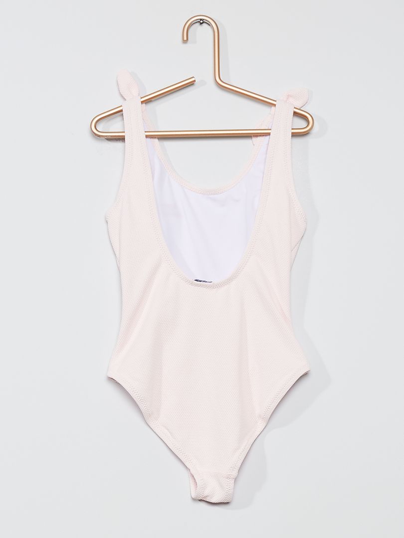 Maillot de bain 1 pièce en maille piquée rose Kiabi 9.00€
