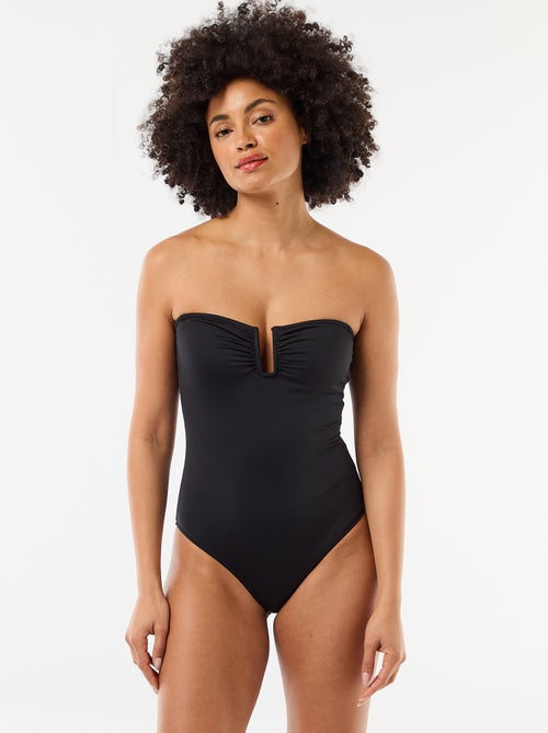 Maillot de bain 1 pièce encolure carrée - Kiabi