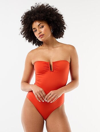Maillot de bain 1 pièce encolure carrée