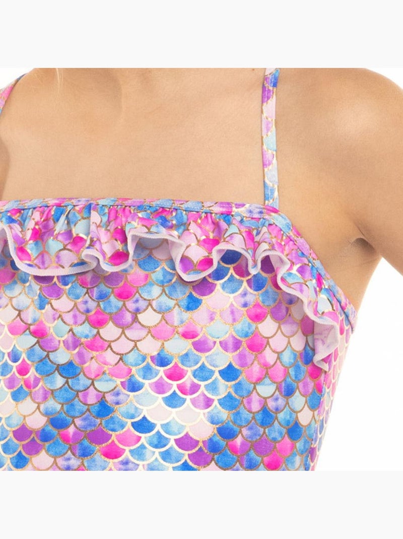 Maillot de bain 1 pièce fille sun project Rose - Kiabi