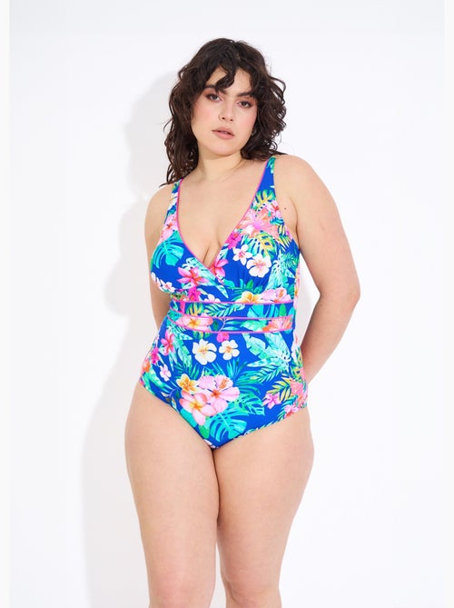 Maillot de bain 1 pièce fleurs exotiques - AFIBEL - Kiabi