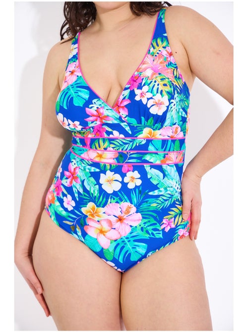 Maillot de bain 1 pièce fleurs exotiques - AFIBEL - Kiabi