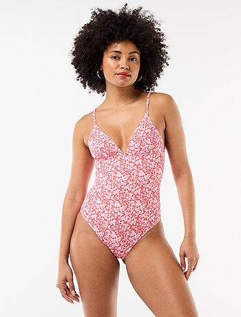 Maillot de bain 1 pièce imprimé fleuri