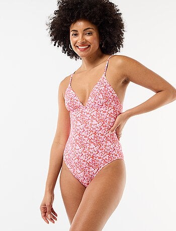Maillot de bain 1 pièce imprimé fleuri