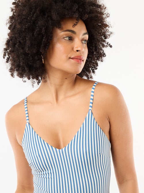 Maillot de bain 1 pièce imprimé réversible - Kiabi