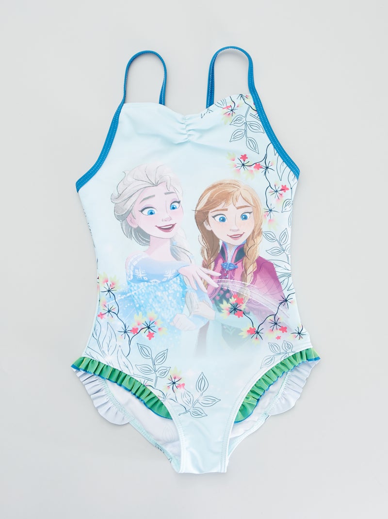 Maillot de bain 1 pièce 'La Reine des Neiges' Bleu ciel - Kiabi