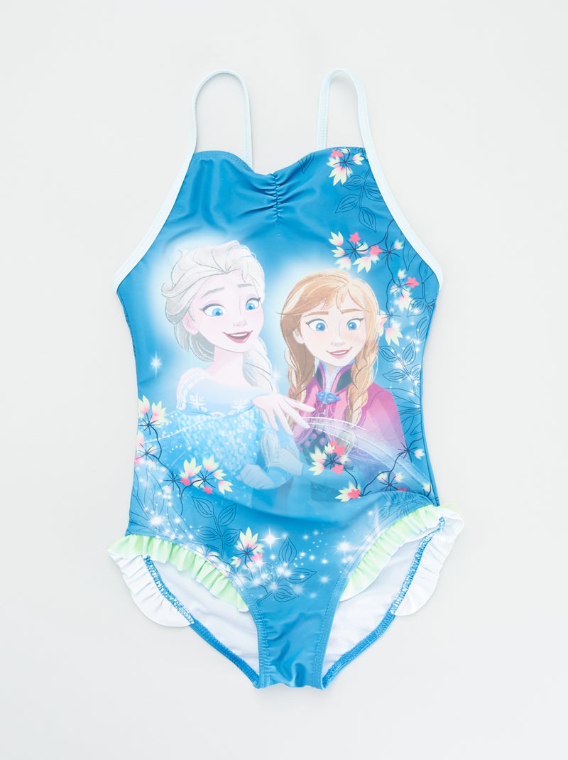 Maillot de bain 1 pièce 'La Reine des Neiges' bleu - Kiabi