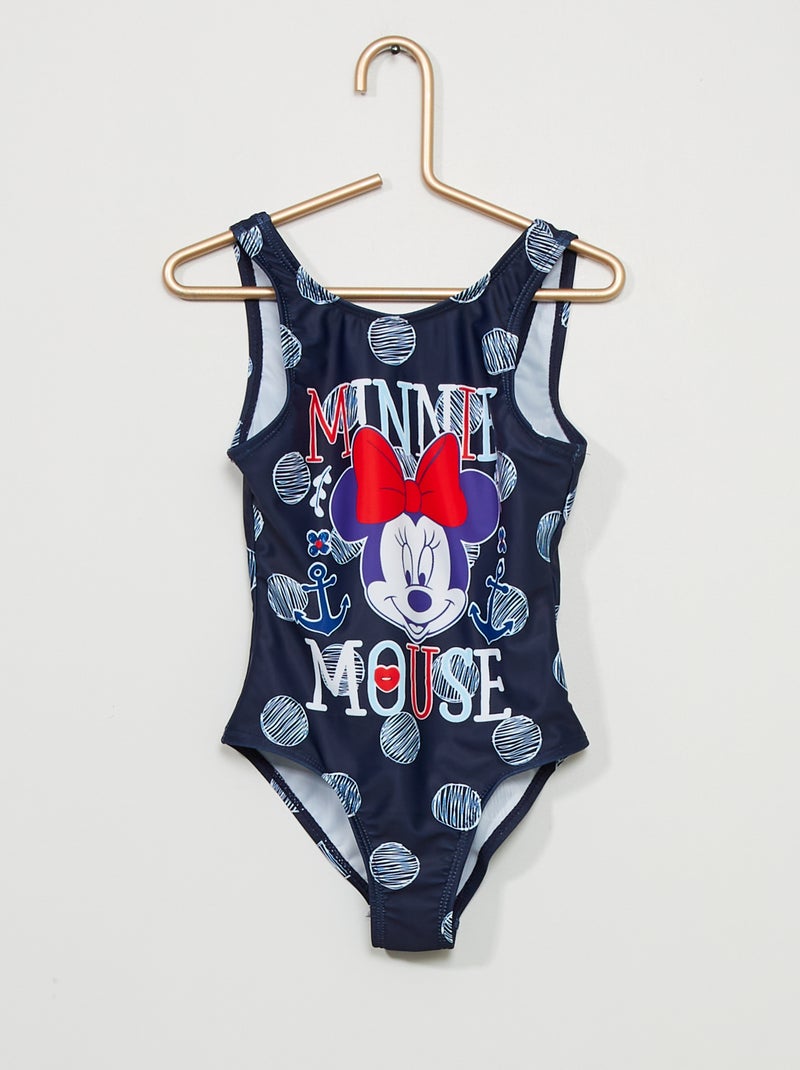 Maillot de bain 1 pièce 'Minnie' 'Disney' bleu marine - Kiabi