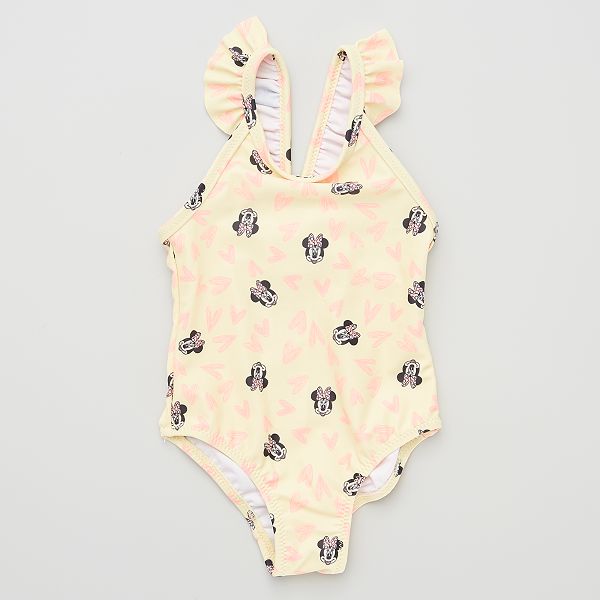 Maillot De Bain 1 Piece Minnie Mouse Bebe Fille Jaune Kiabi 12 00